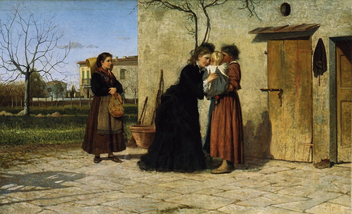 106-La visita alla balia [1873)-Galleria d’Arte Moderna, Palazzo Pitti, Firenze 